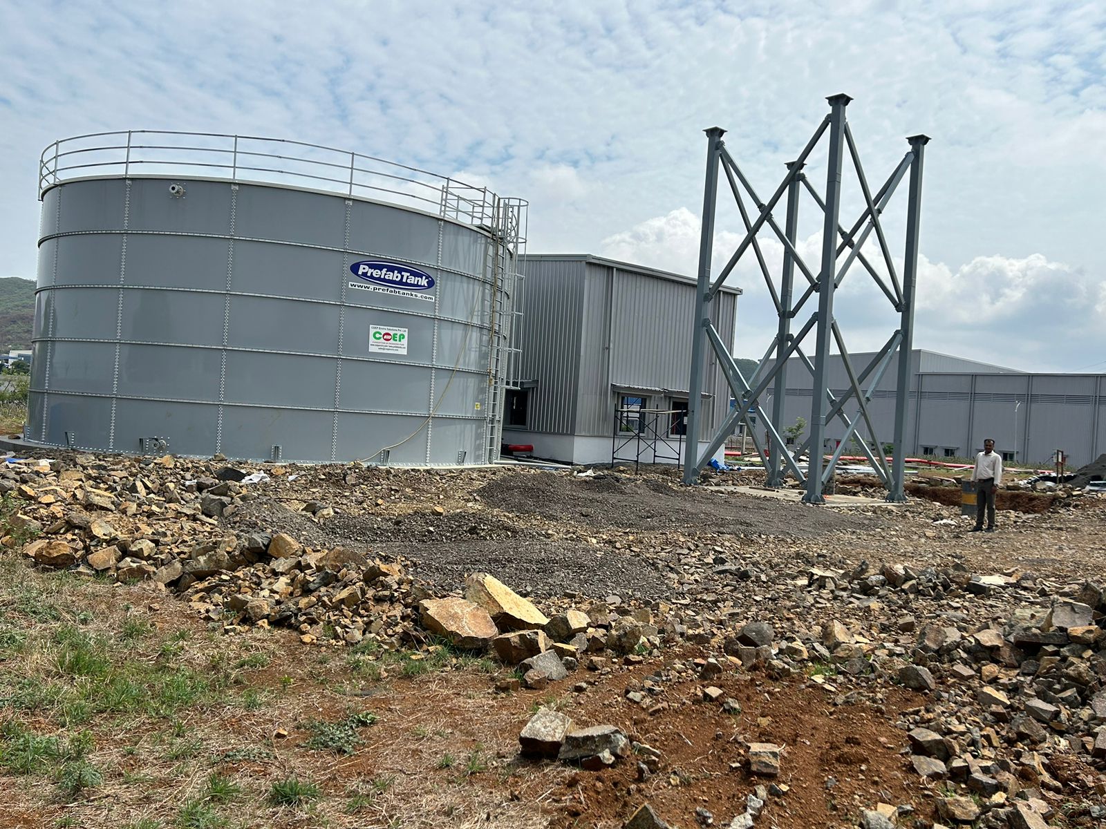 FM approved fire water tank view 2